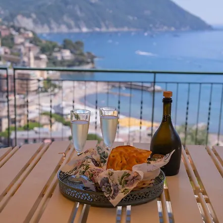 شقة Dimora Delle Rose - Ligurian Sea View Estate ريكّو